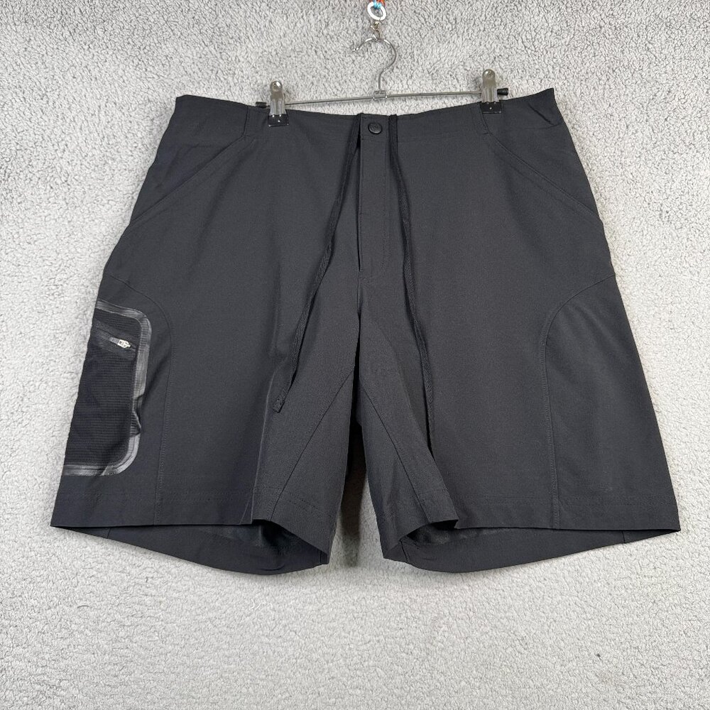 LL Bean Cycling Shorts Mens Medium Black Padded Bioactive Tech Mountain Bike